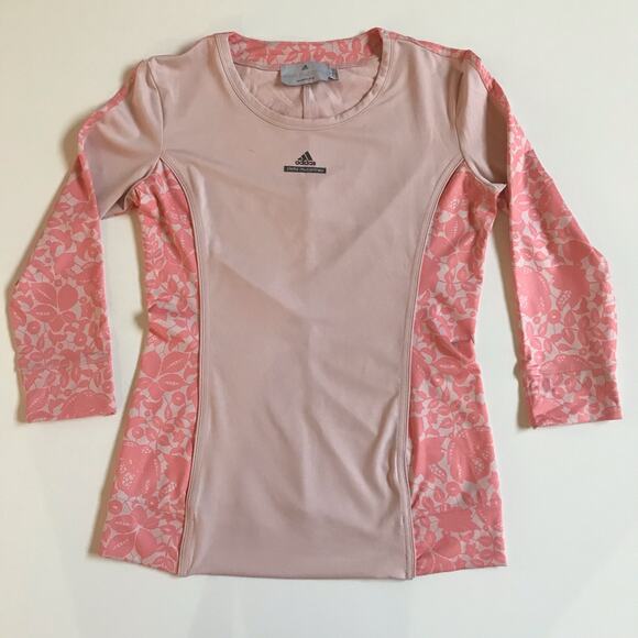 Adidas Stella McCartney Barricade 3/4 Sleeve Athletic Top Floral Size Small EUC - Picture 1 of 7